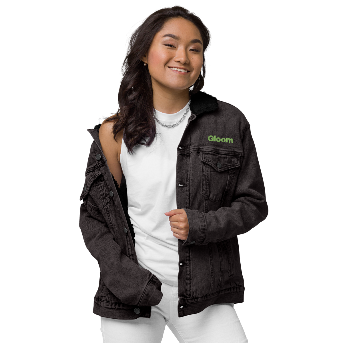 Low Key Denim Sherpa Jacket