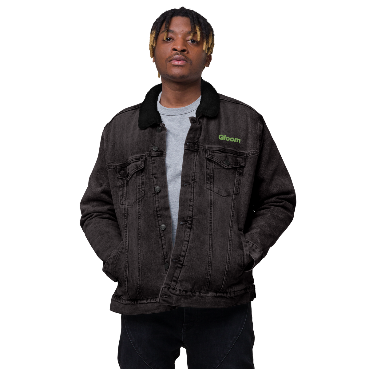 Low Key Denim Sherpa Jacket
